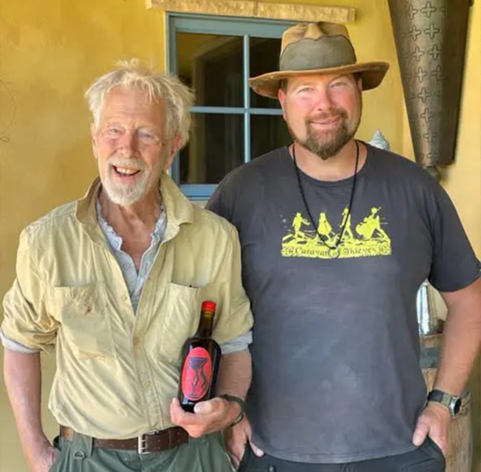 aAlfred Eames and Devin Eames Petersen, winemakers, at the Zenzen Gardens tasting room in Paonia, Colorado